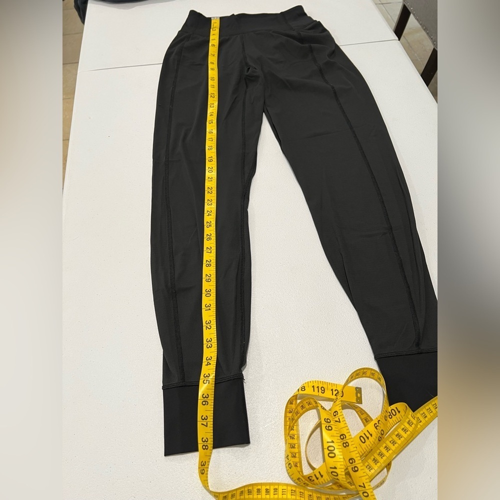 lululemon women's black joggers, breathable micromesh fabric, 4 - Picture 6 of 11